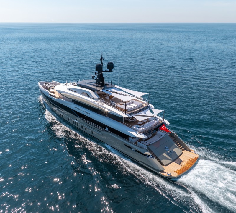 Aerial View Of The Yacht