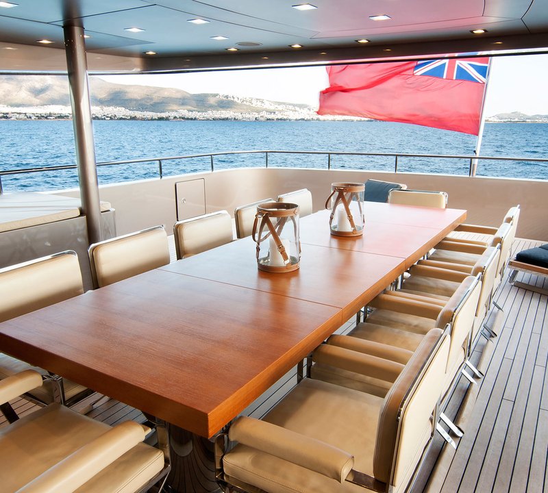Yacht GEOSAND - Outside Al Fresco Dining