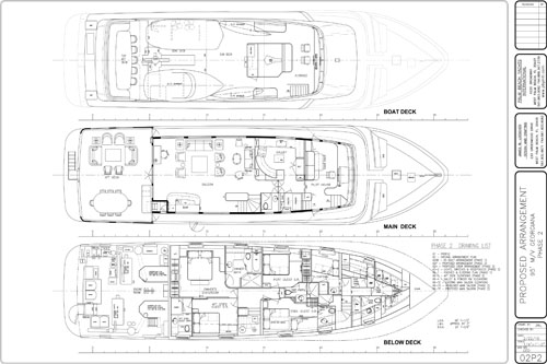 Yacht Georgiana - Layout