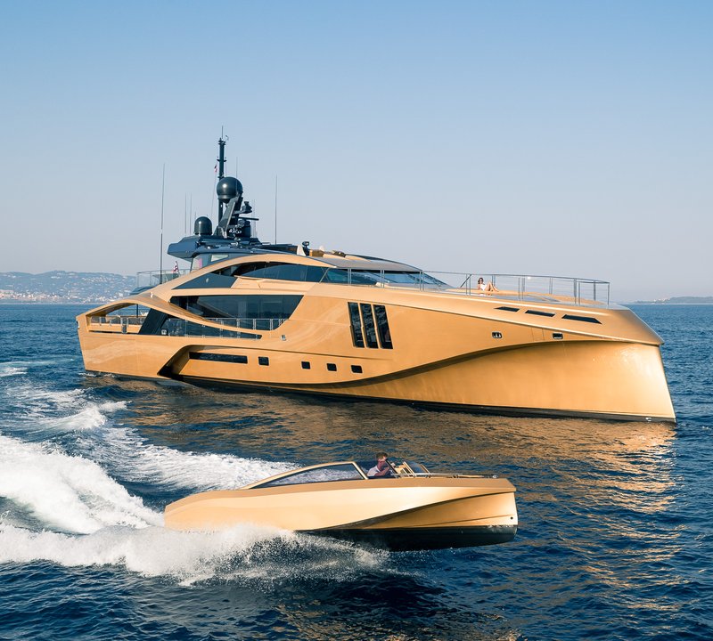 Yacht KHALILAH By Palmer Johnson - Main Profile With Tender