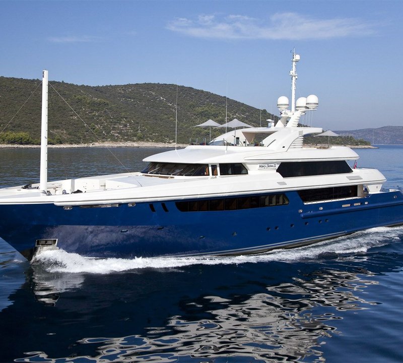 Yacht MARY JEAN II By ISA - Profile Underway In The Mediterranean