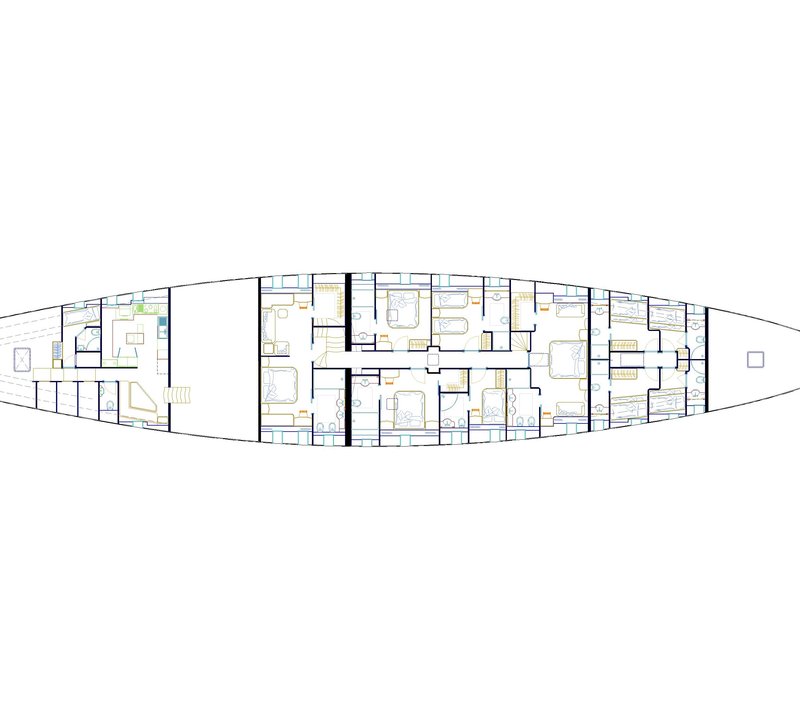 Yacht REGINA - Cabin Layout