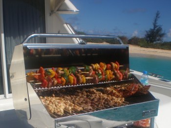 Yacht TOP SECRET -   BBQ onboard