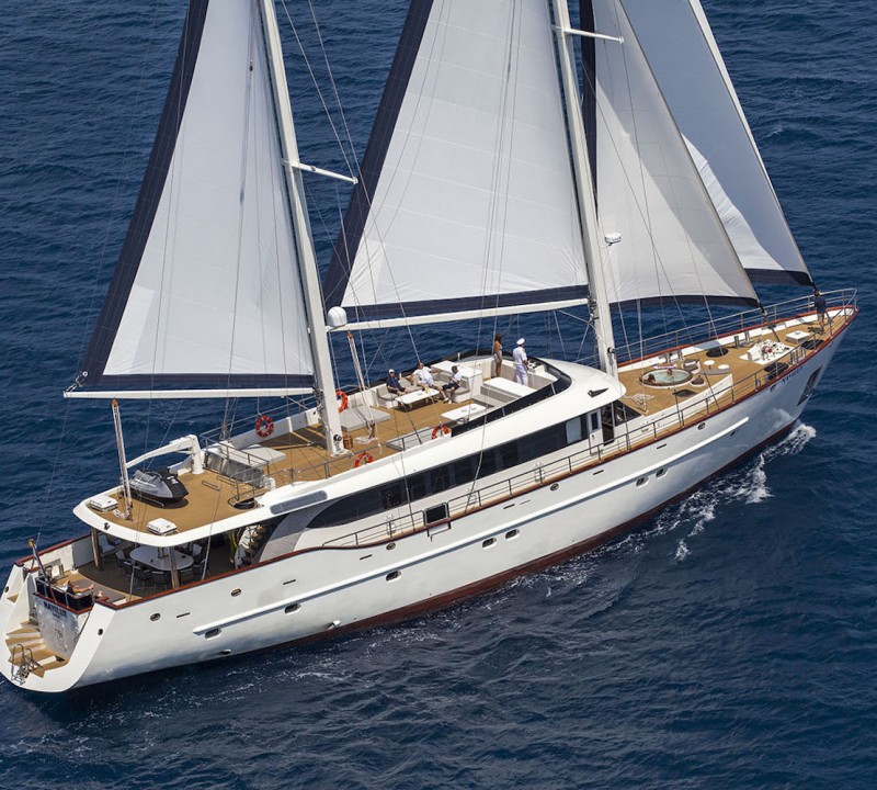 Aerial Charter Yacht Navilux