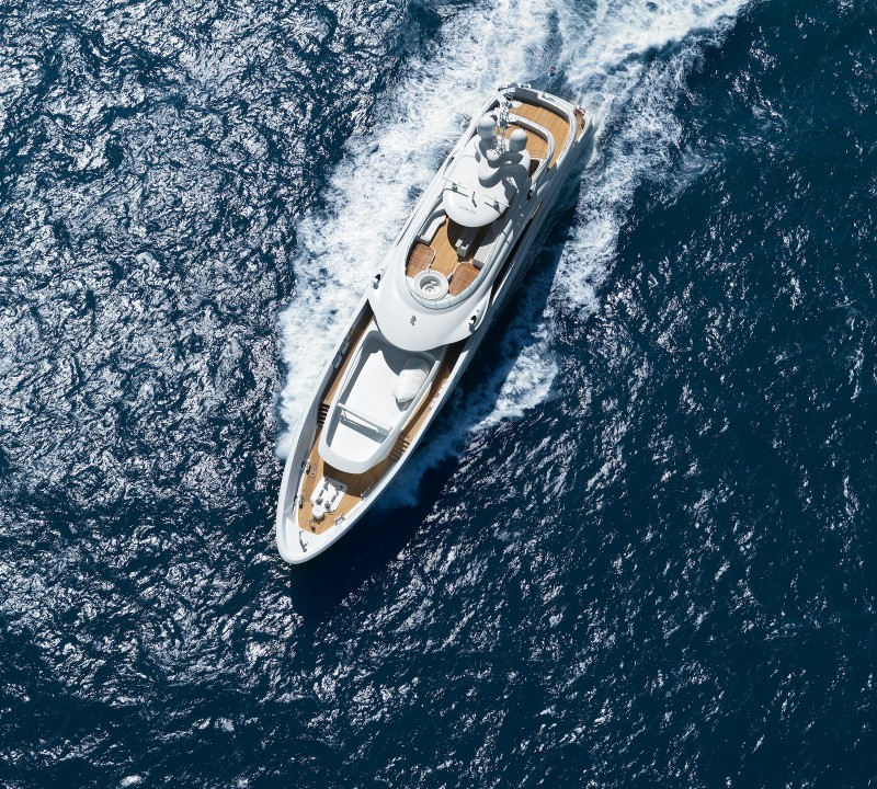 Aerial View Of The Yacht
