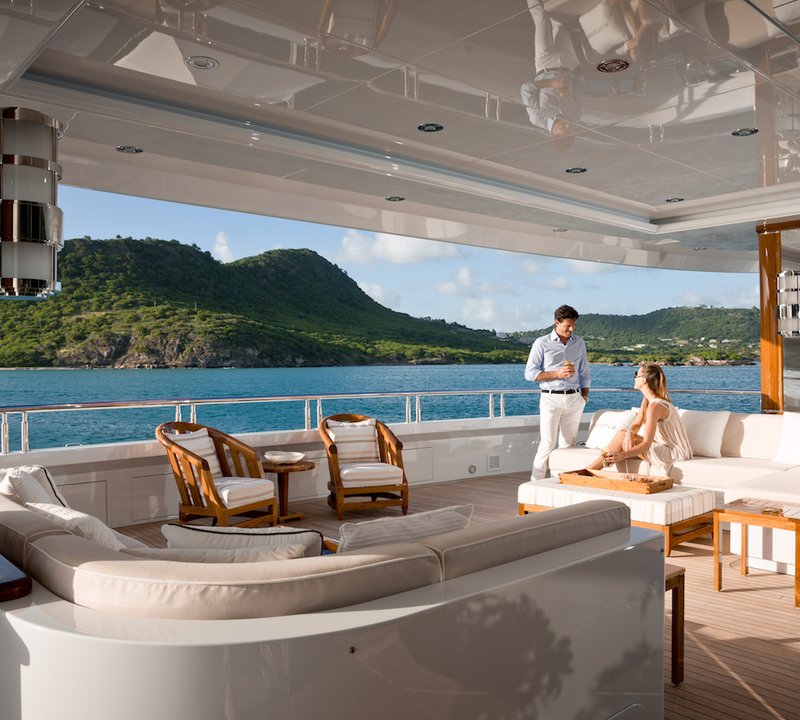 Aft Deck - Couple On Superyacht