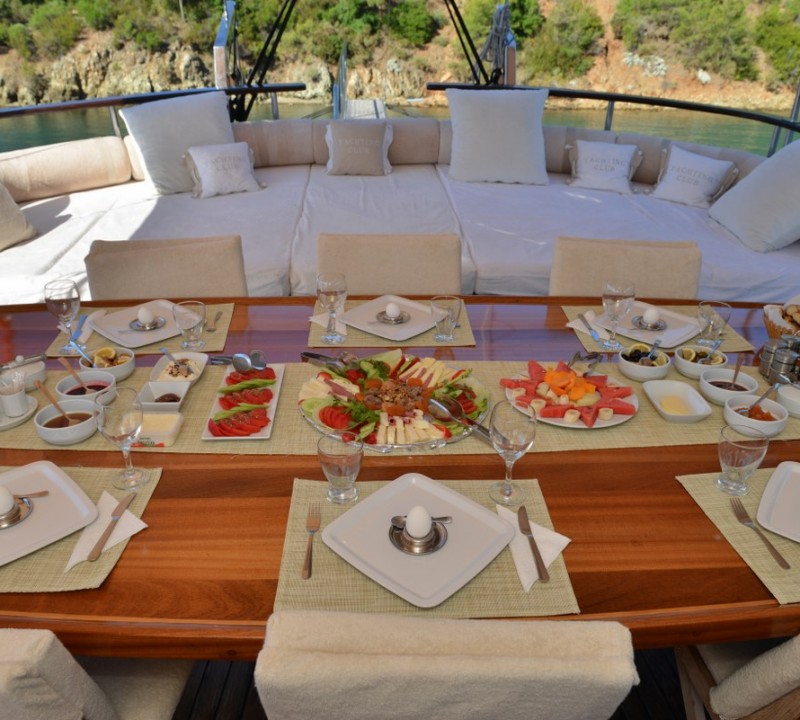 Aft Deck Dining And Louning Area