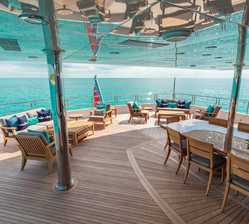 Aft Deck Seating And Dining Area