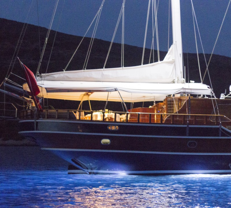 Aft View At Night