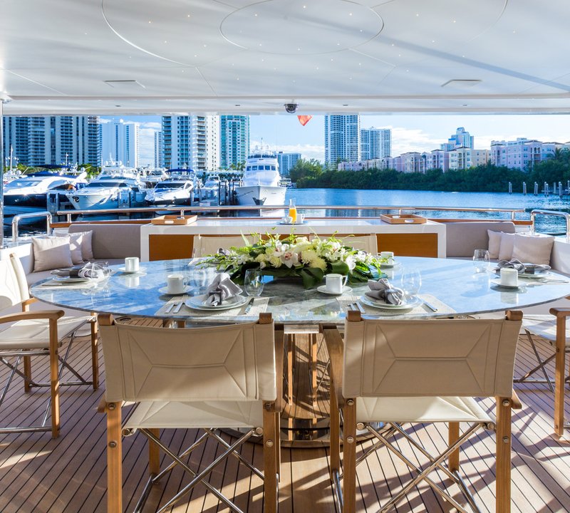 Al Fresco Dining Setting Aft Deck