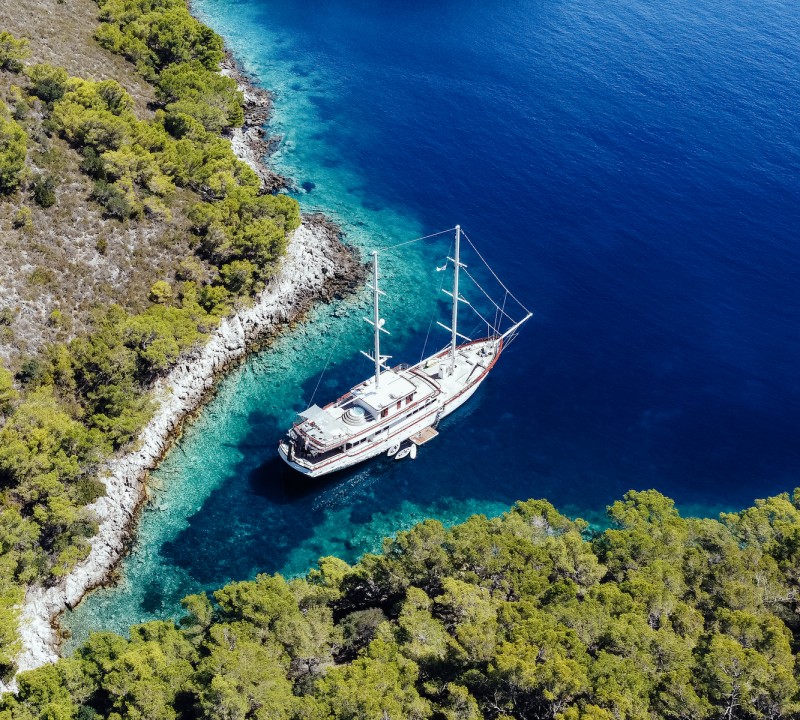 Corsario in a bay