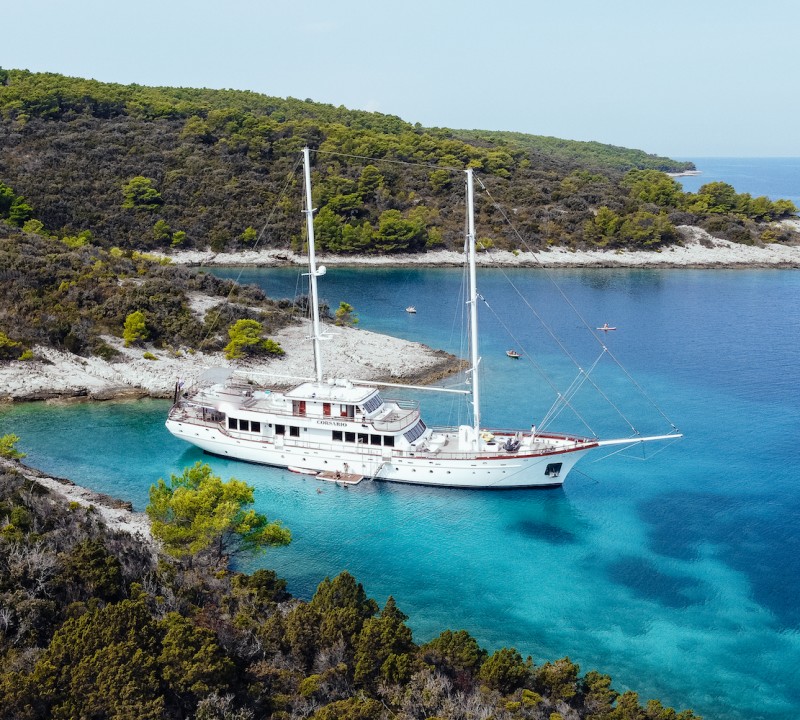 Corsario in a bay