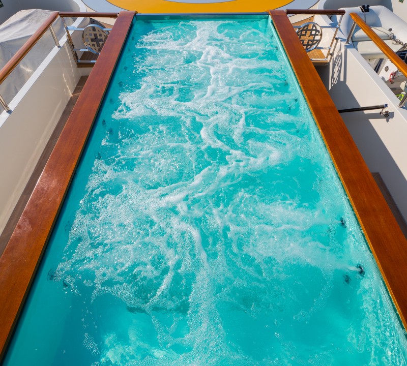 Forward Deck Jacuzzi And Helideck