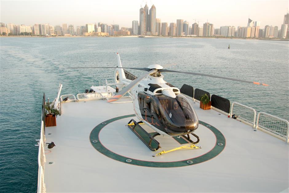 Helicopter On Helipad