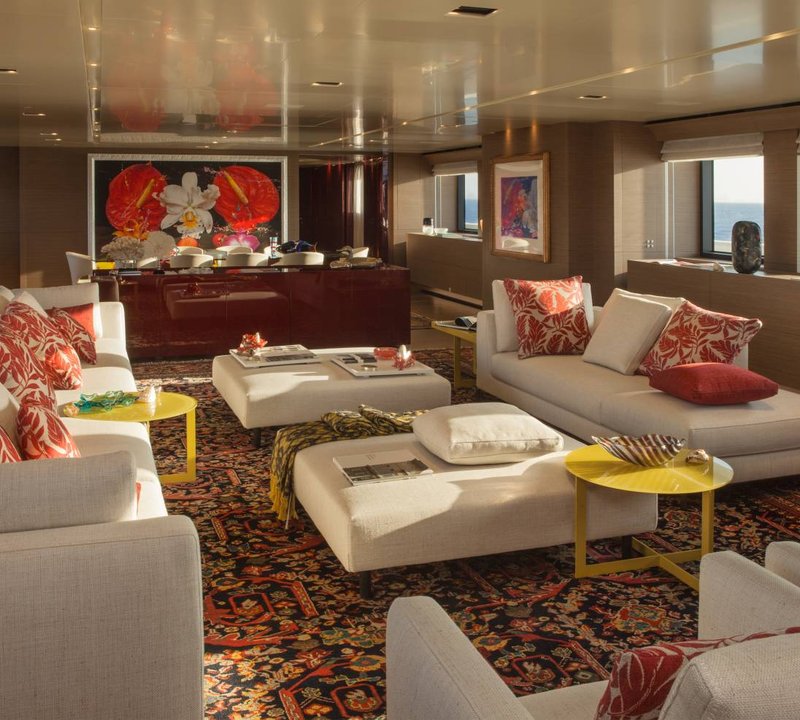 Inviting Saloon And Dining Area Aft