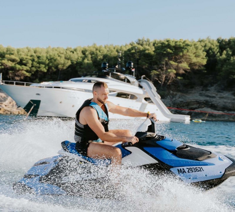 Jetski And Yacht