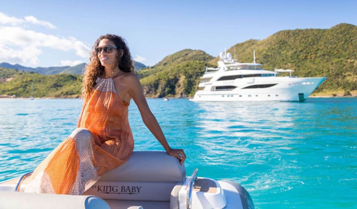 Lifestyle On Tender Looking At The Yacht