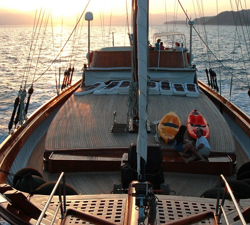 Looking aft