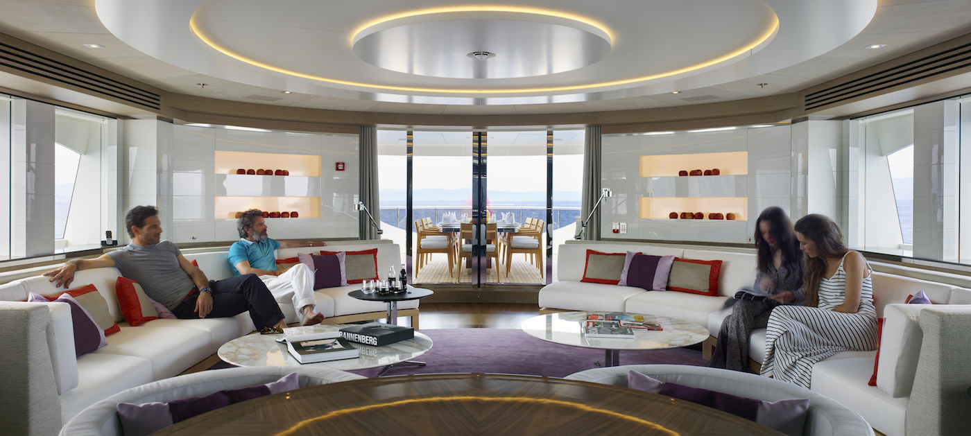 Relaxing In Upper Deck Saloon