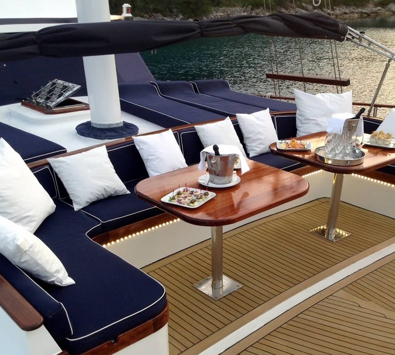 Sunset Cocktails On Foredeck