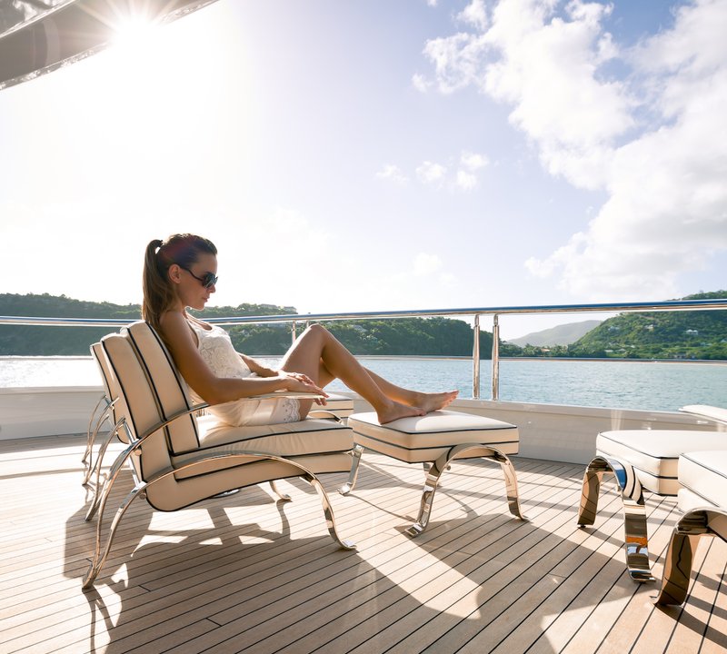 Taking In The Sun On The Aft Deck