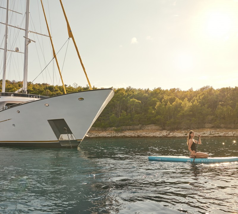 With Stand Up Paddle Board